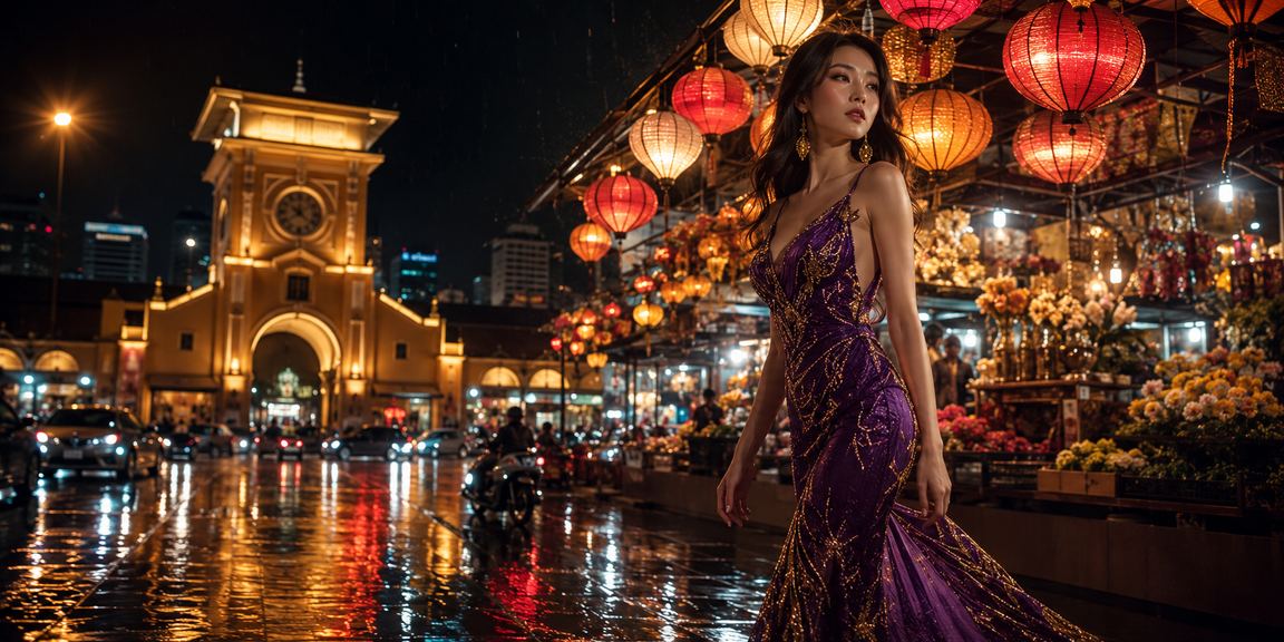 Quầy thanh toán ví điện tử tại chợ đêm TP. Hồ Chí Minh