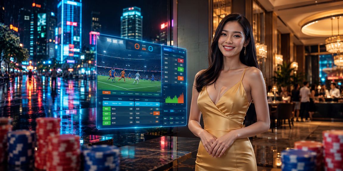 Ánh đèn neon casino rực rỡ tại Thành phố Hồ Chí Minh về đêm