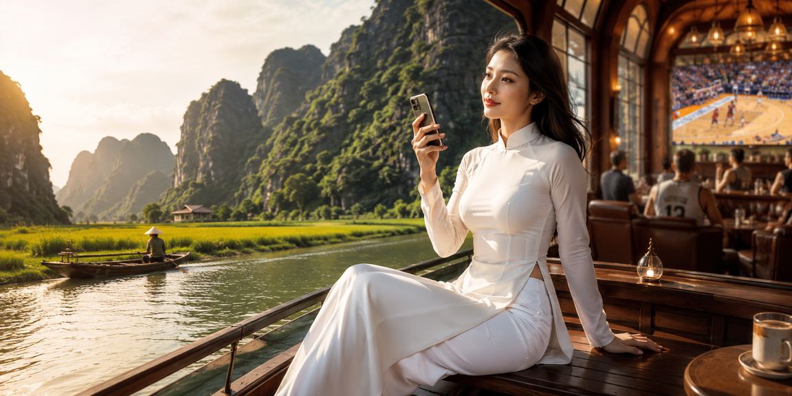 Cô gái áo dài tham gia cá cược bóng rổ tại Ninh Bình
