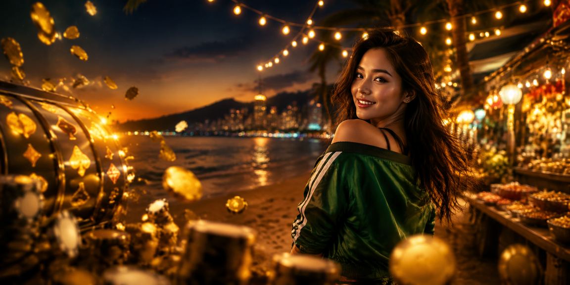 Du khách chơi slots trực tuyến tại chợ đêm Phú Quốc với không khí nhộn nhịp xung quanh